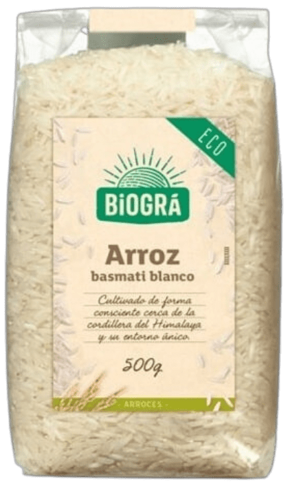 Arroz Basmati Blanco bio 500gr Biográ - El Almacen de Marta